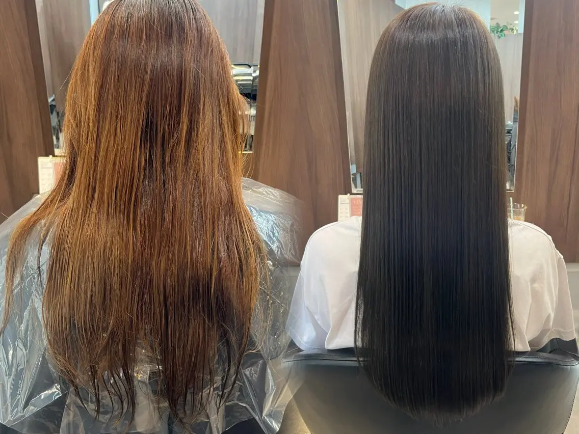 ロング カラー ヘアカラー 茨木 和泉のヘアスタイル