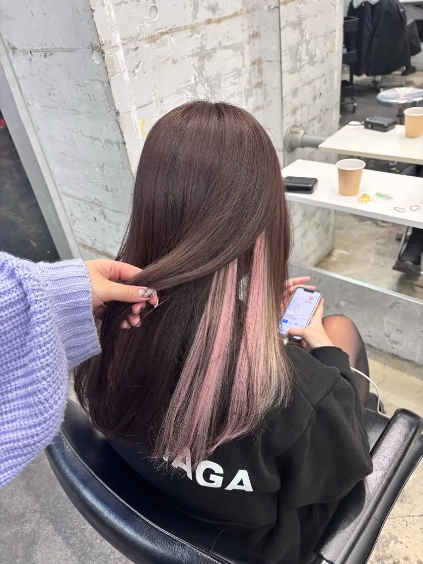 ロング カラー ヘアアレンジ 🎀モテ暖色× エクステ🎀あかりのヘアスタイル