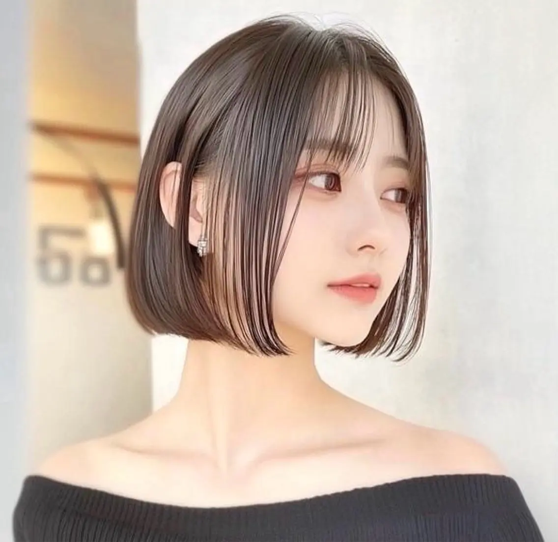 ミディアム 韓国風ワンホンレイヤ ー/似合わせナルミのヘアスタイル