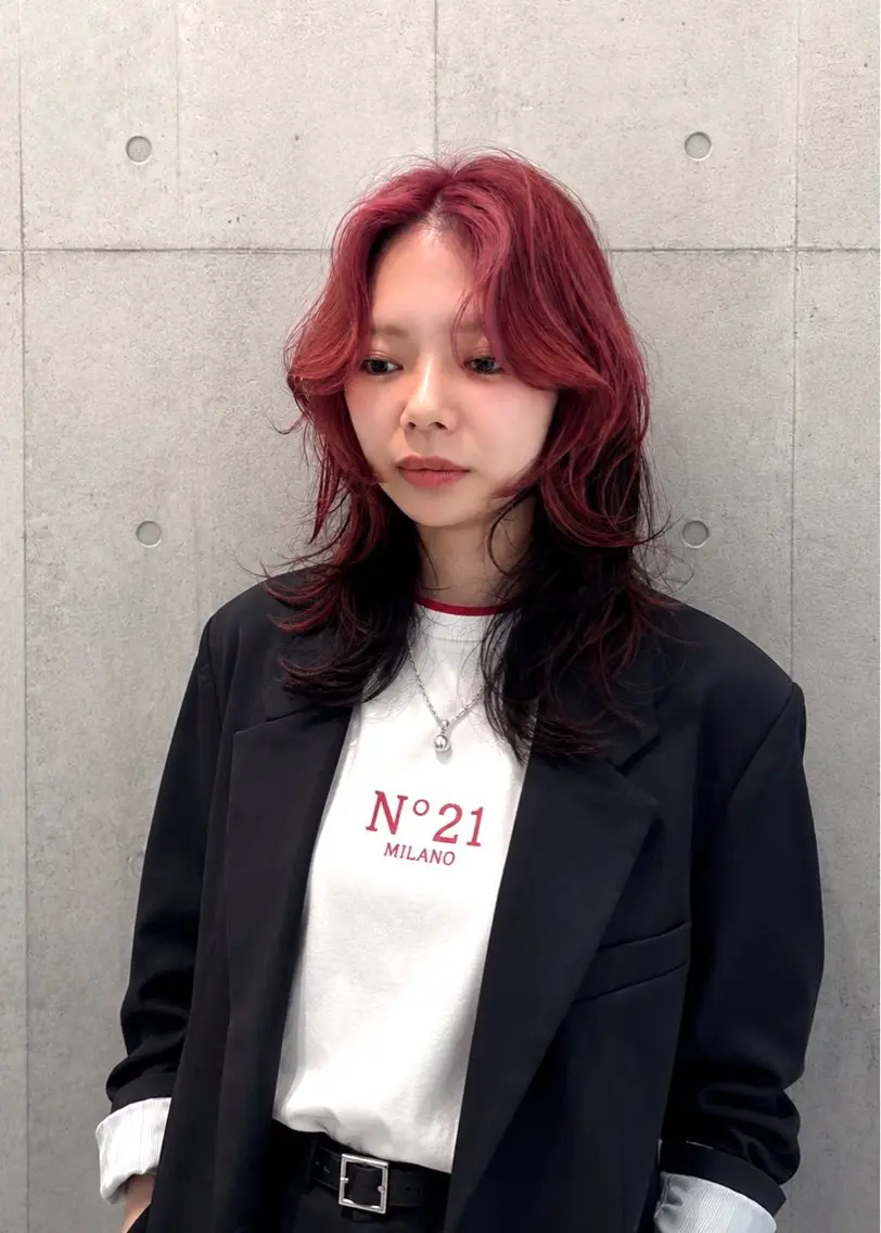 ミディアム カラー カット ヘアカラー トリートメント 笠原 健人のヘアスタイル