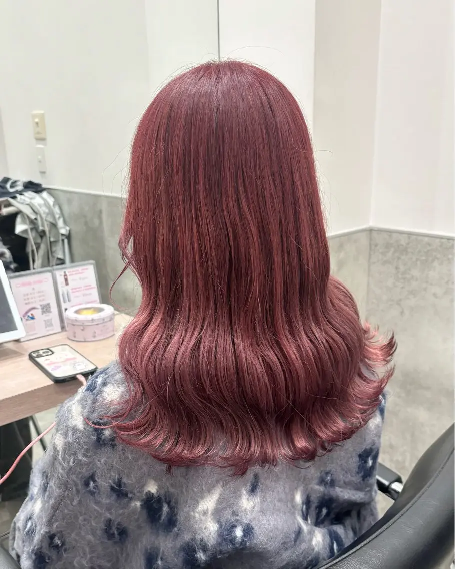 セミロング カラー 💗ガーリーヘア🎀 saki💗のヘアスタイル