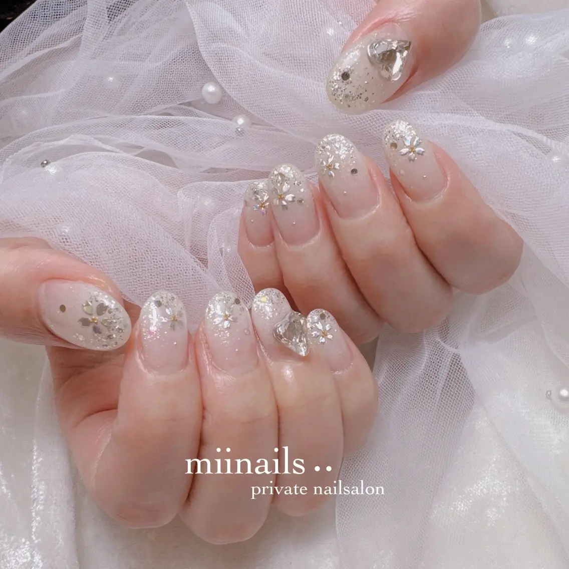 ネイル 韓国ネイル マグネットネイル ワンホンネイル ハンドネイル nailsalon miinailsのネイルデザイン