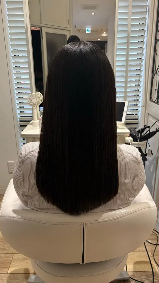 ロング カラー カット 似合わせ 顔周りYUUGAのヘアスタイル