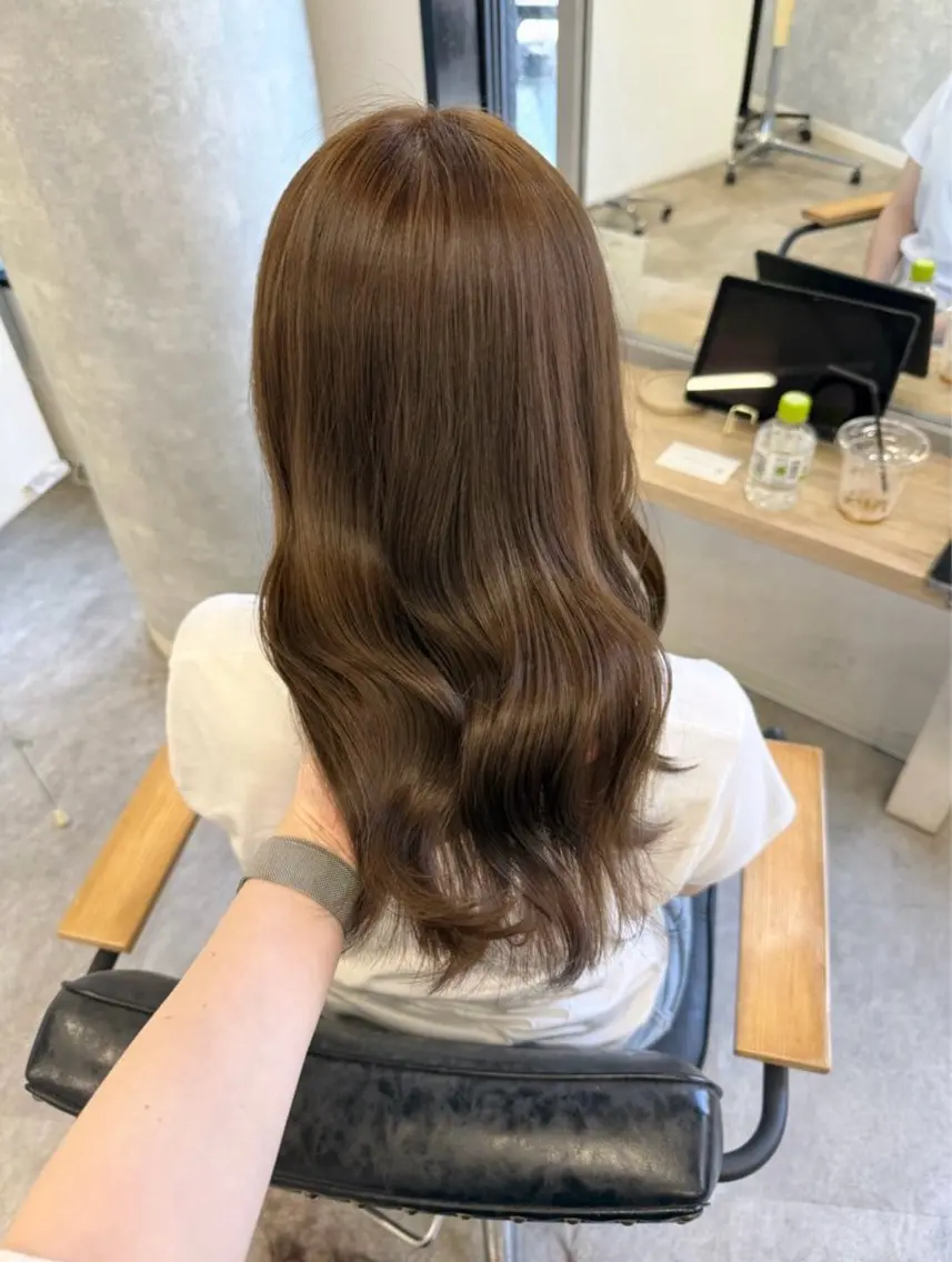 ロング カラー ヘアアレンジ ベージュカラー ミント ミントベージュ カット ヘアカラー Himawari♡ 柔らかいカラーのヘアスタイル