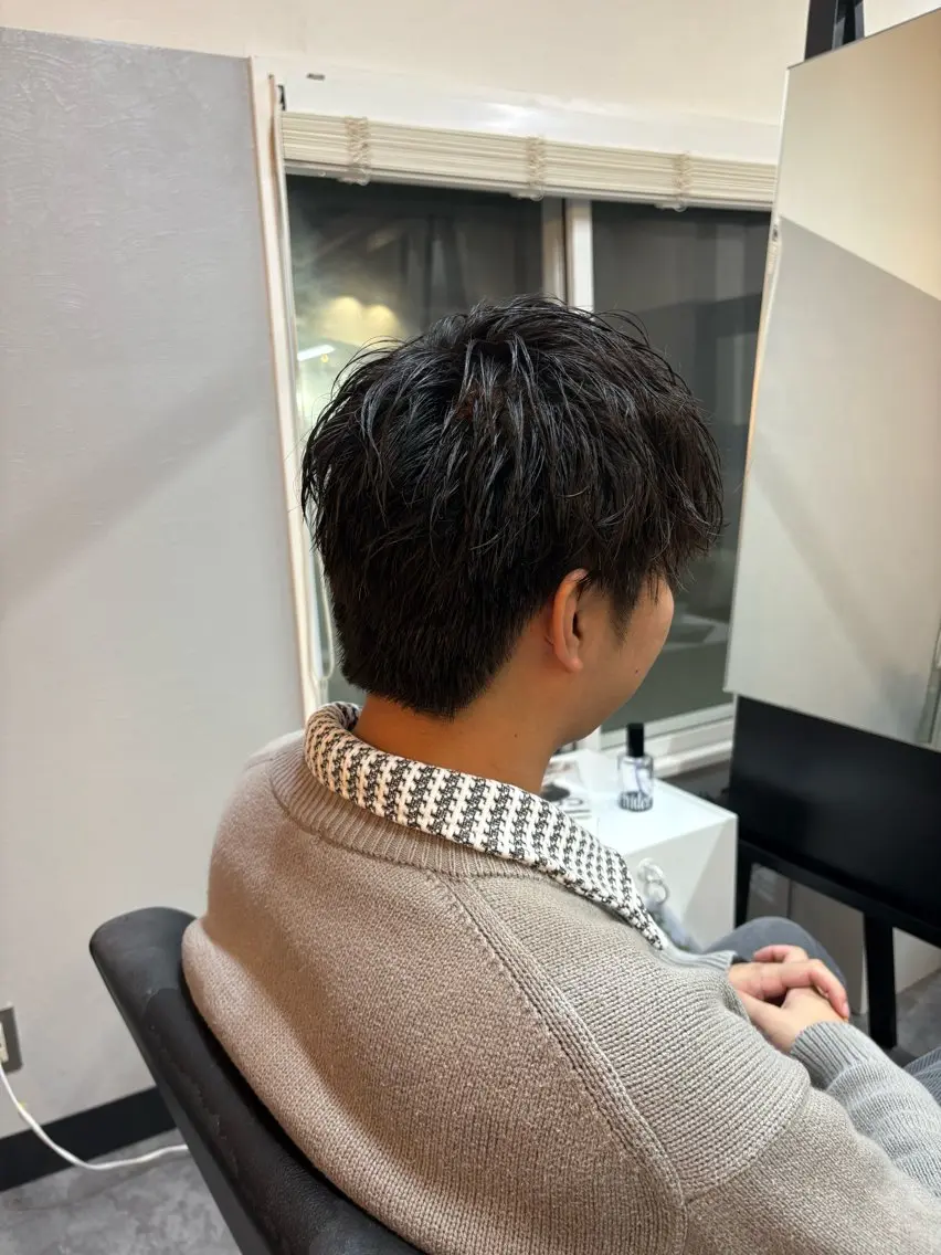 パーマ メンズ カット パーマ BRIGHT 木村のヘアスタイル