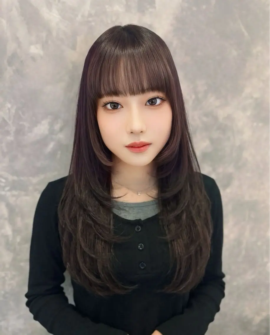 🍓👼🏻🍼5月限定💓盛れる💓韓国風レイヤーカット+透明感カラー+1ステップトリートメント👼🏻🍓🍼の写真