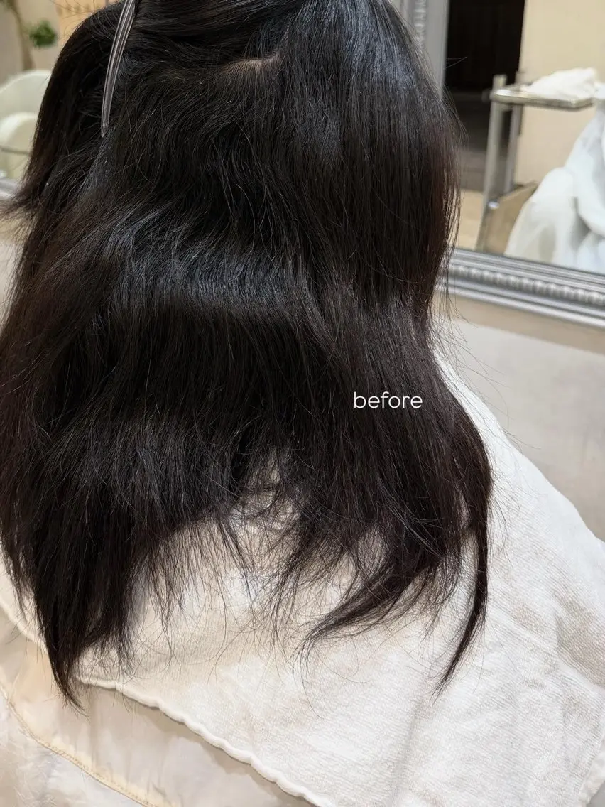 ミディアム 縮毛矯正 ZACC ayakaのヘアスタイル