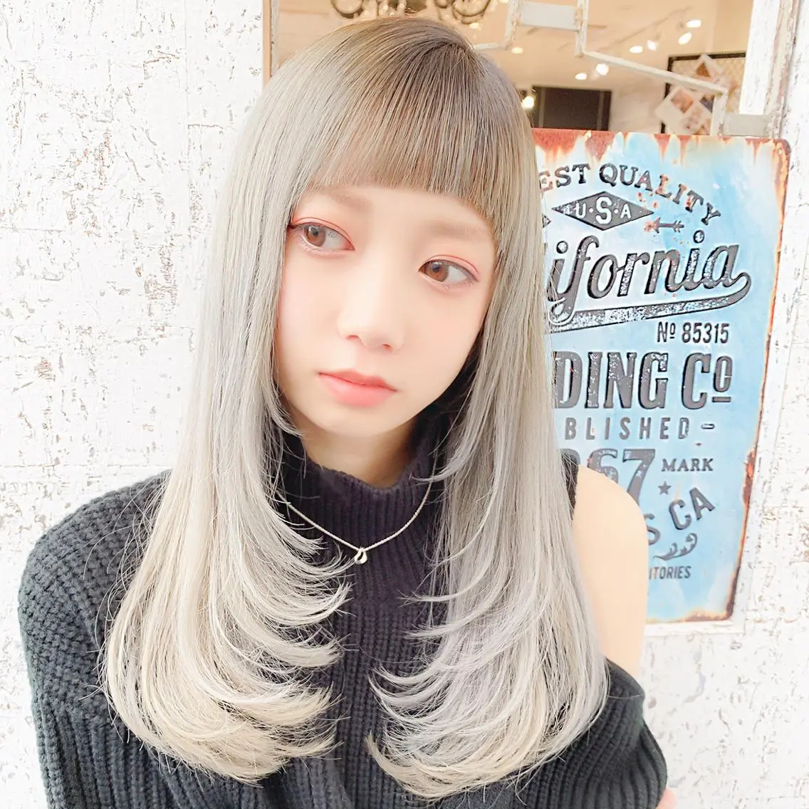 ロング カラー カット エクステ Crystal 船橋のヘアスタイル