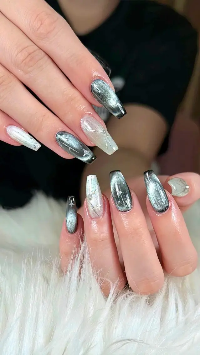 ネイル アートネイル ボルドー フレンチネイル ジェルネイル 氷ネイル・うるうるネイル ハンドネイル Yuki Nailsalonのネイルデザイン