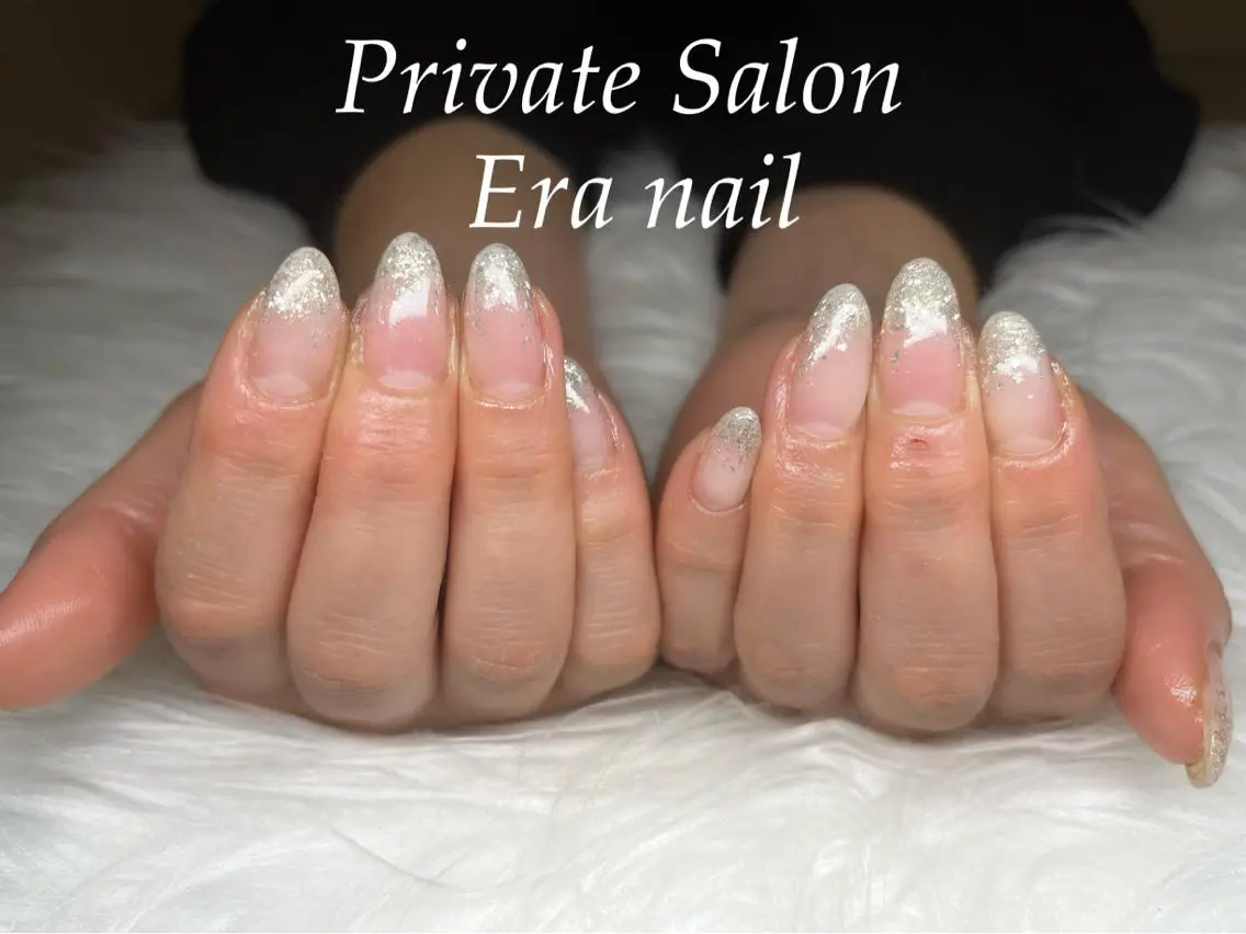 ネイル グラデーション ラメ(グリッター) ラメグラデーション ハンドネイル Era nailのネイルデザイン