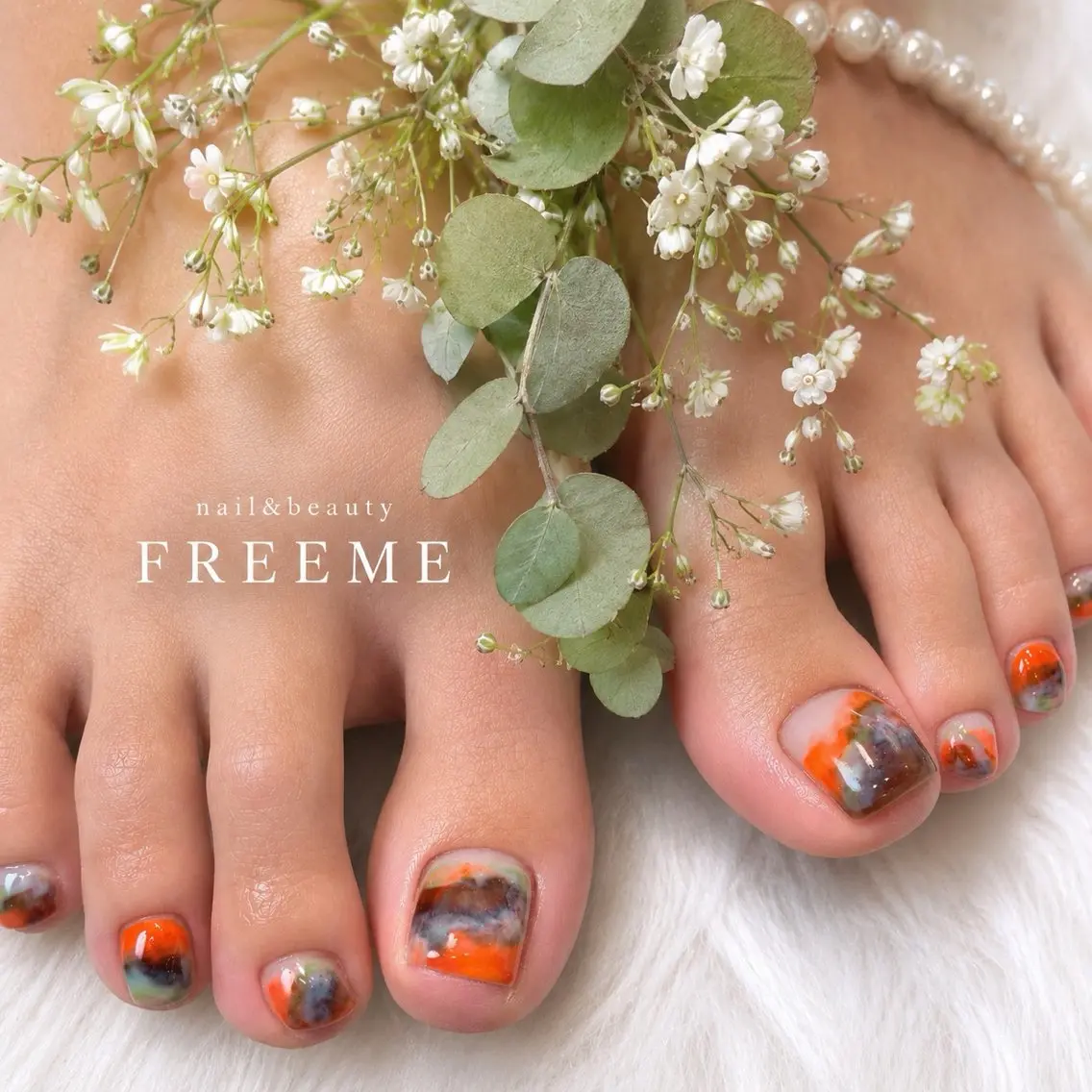 ネイル フットネイル 🌿FREEME 🗽アビ🌿のネイルデザイン