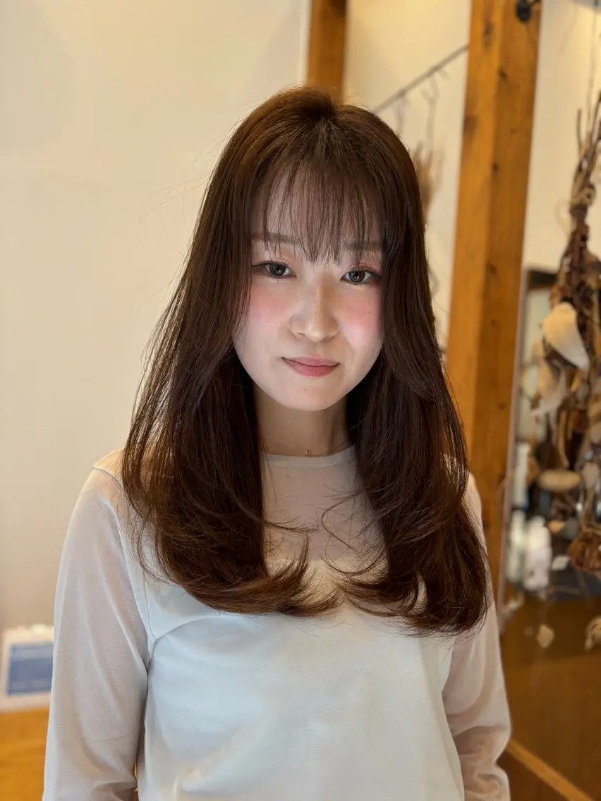 ロング カラー パーマ カット パーマ トリートメント ENIF ヤマグチアツコのヘアスタイル