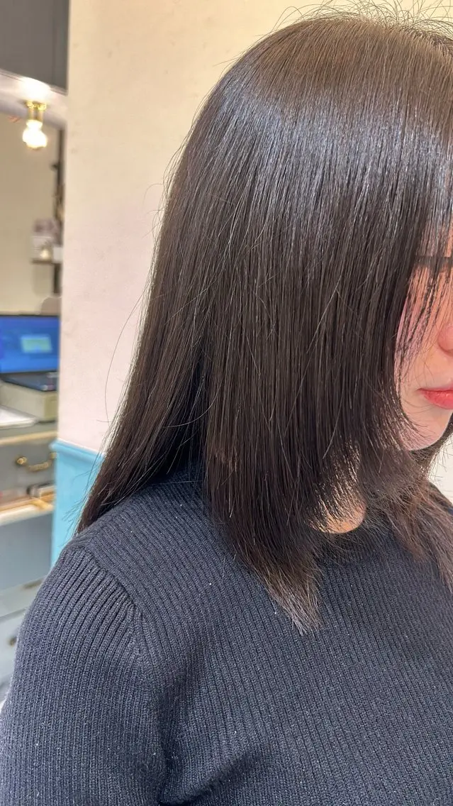 ミディアム 顔まわりレイヤー 顔周りカット レイヤーカット 河野穂香 /パーマモデル募集中のヘアスタイル