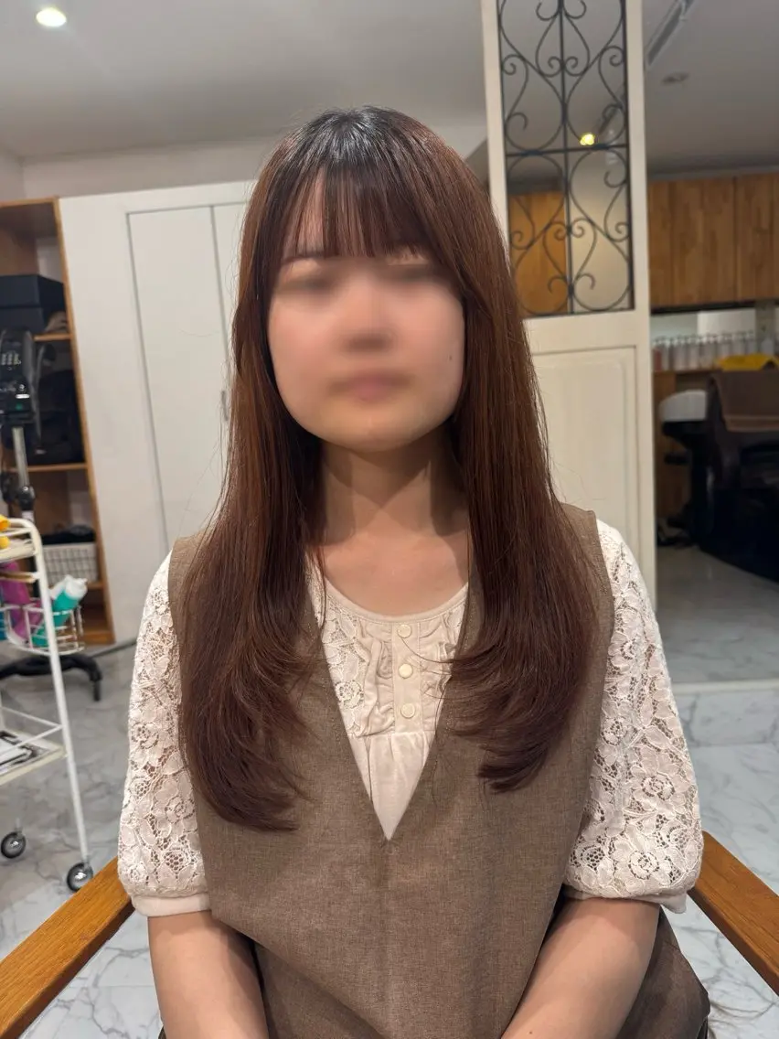 ロング 新美 恵里子のヘアスタイル