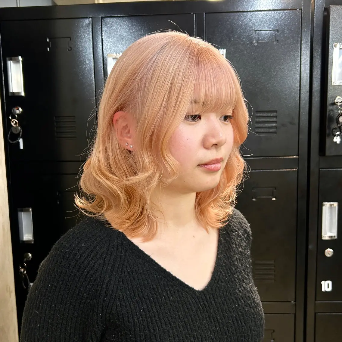 ミディアム カラー ベージュカラー ピンクカラー ピンクベージュ ヘアカラー トリートメント 似合わせ/ブリーチ☆ 𝓡𝒖𝓷𝐚💋のヘアスタイル