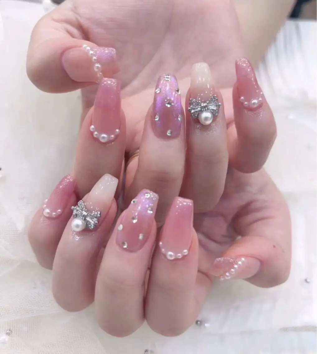 ネイル アートネイル フットネイル ジェルネイル ハート マグネットネイル Babarla Nailのネイルデザイン