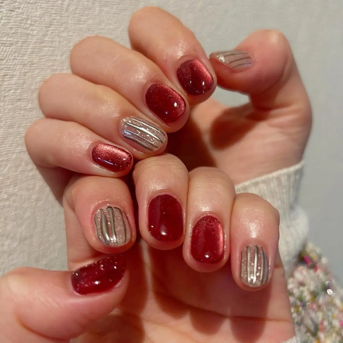 ネイル 冬ネイル クリスマス ハンドネイル nailsalon magentaのネイルデザイン