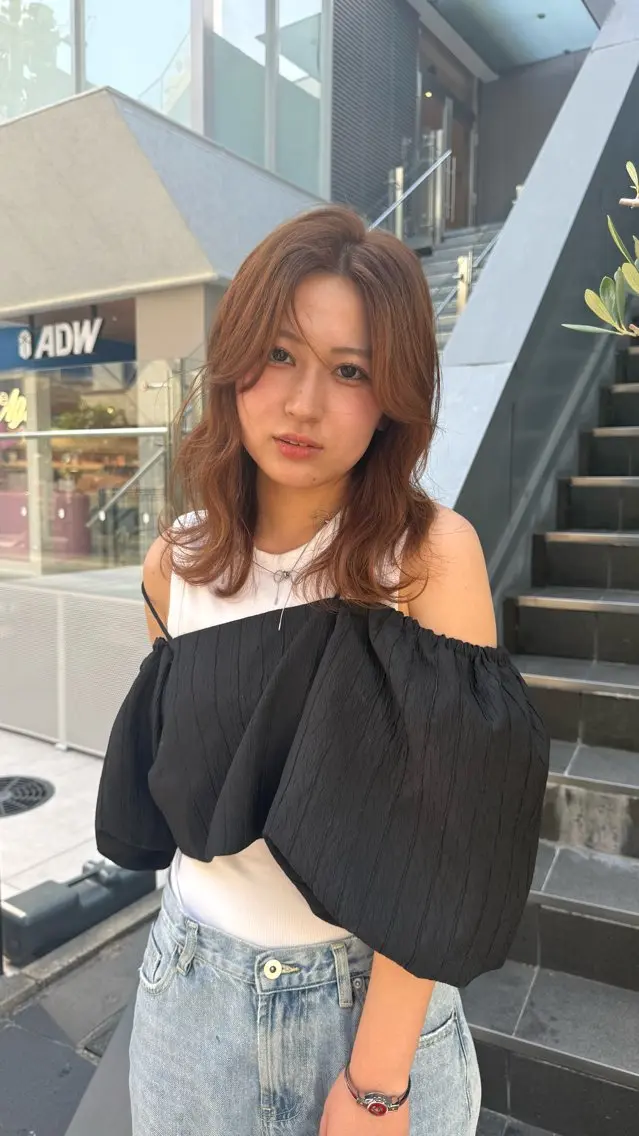 セミロング カラー ヘアカラー トリートメント "Daisy" Rio /大名・天神のヘアスタイル