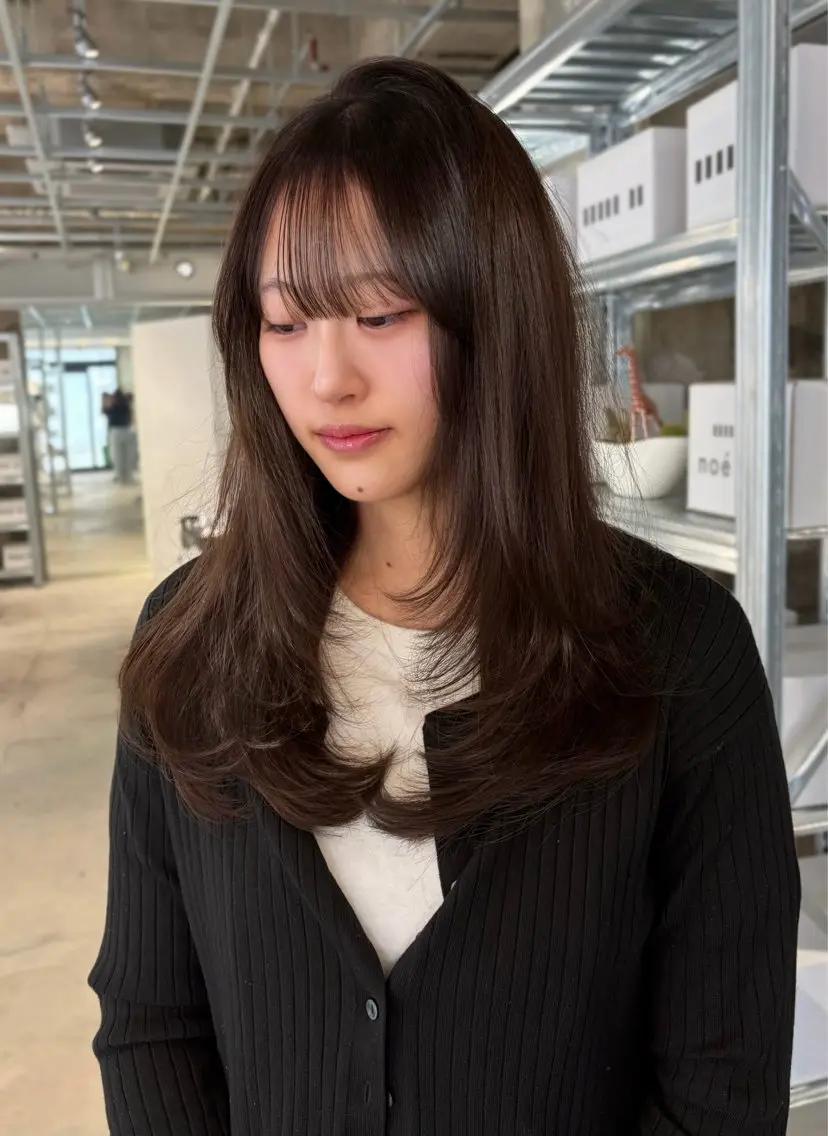 ロング カラー カット ヘアカラー トリートメント ダブルカラー/レイヤ ーカット 🤍ゆきなのヘアスタイル