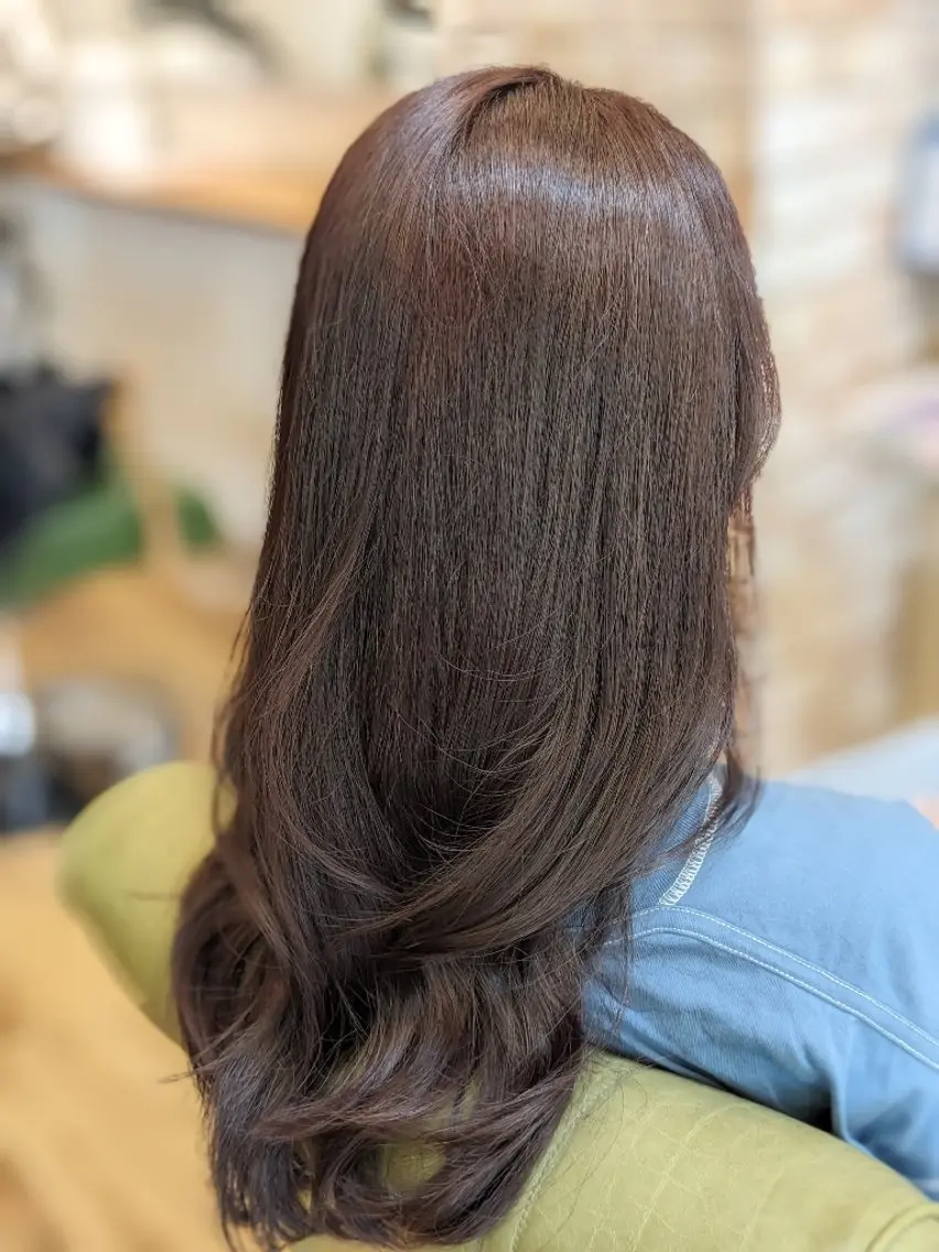 ロング カラー 加藤 彩のヘアスタイル