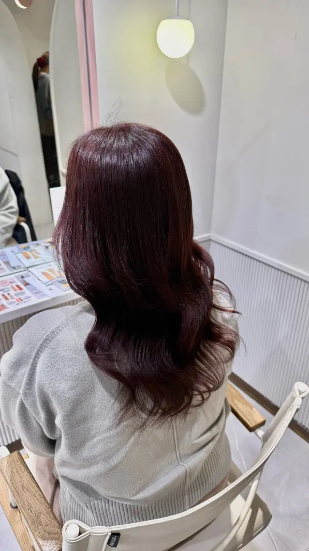 カラー ラベンダーカラー ラベンダーピンク ピンクカラー ヘアカラー トリートメント 暖色カラー/艶髪/ 韓国/ひなのヘアスタイル