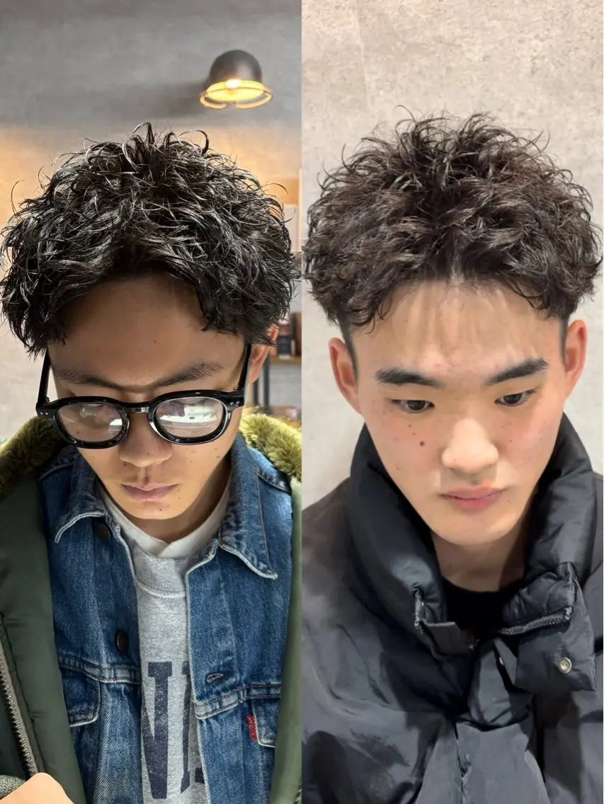 ショート カット パーマ トリートメント ヘッドスパ パーマ指名率No1 メンズ特化ケイトのヘアスタイル