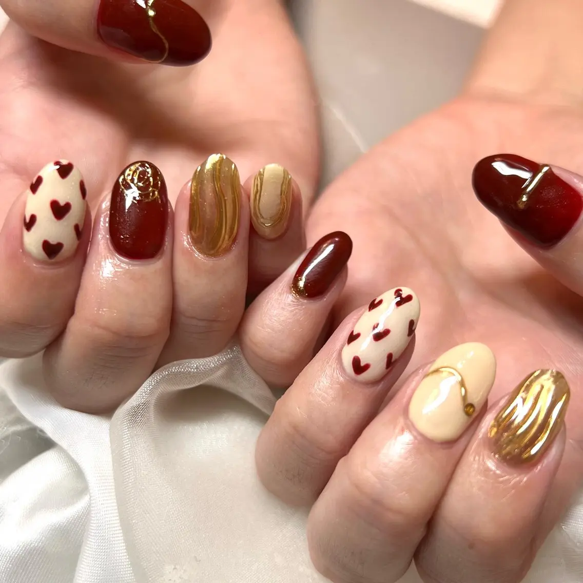 ネイル アートネイル オーロラネイル ジェルネイル 韓国ネイル ロングネイル clover nailのネイルデザイン