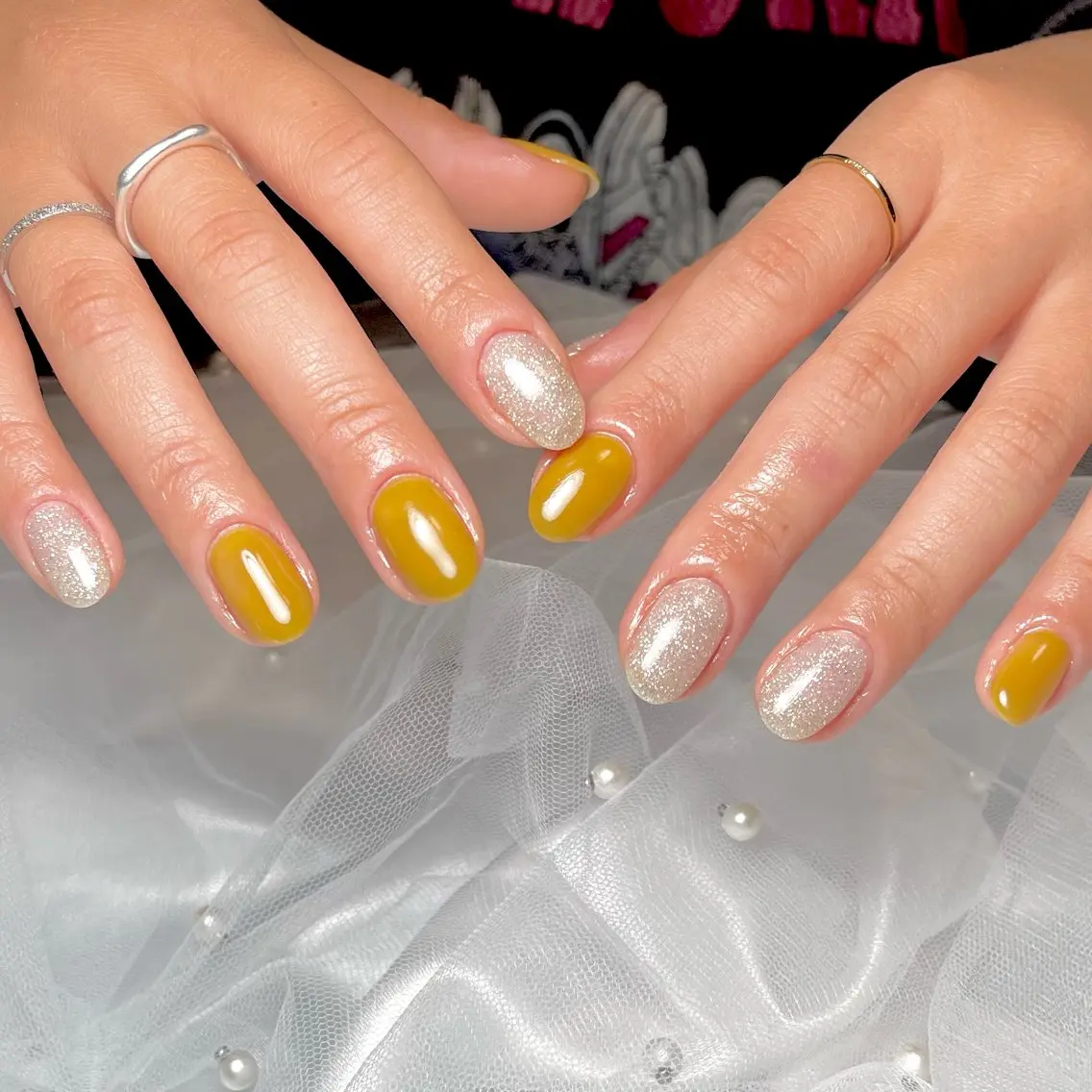 ネイル ワンカラーネイル 黄色 ハンドネイル COCO NAILのネイルデザイン