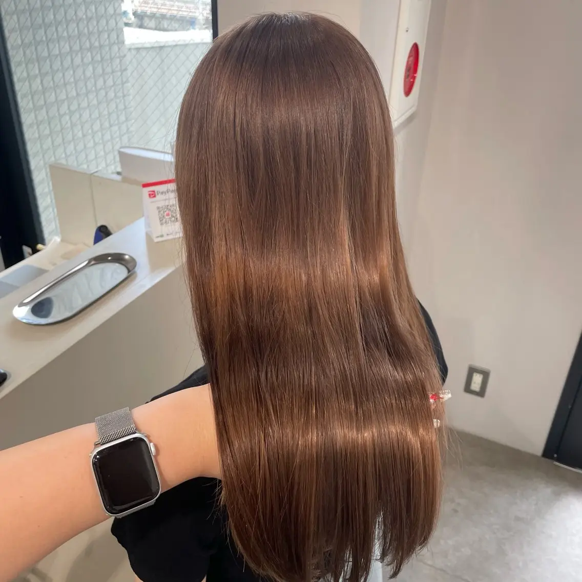 ロング カラー ベージュカラー カット ヘアカラー トリートメント REINA ISHIDOのヘアスタイル