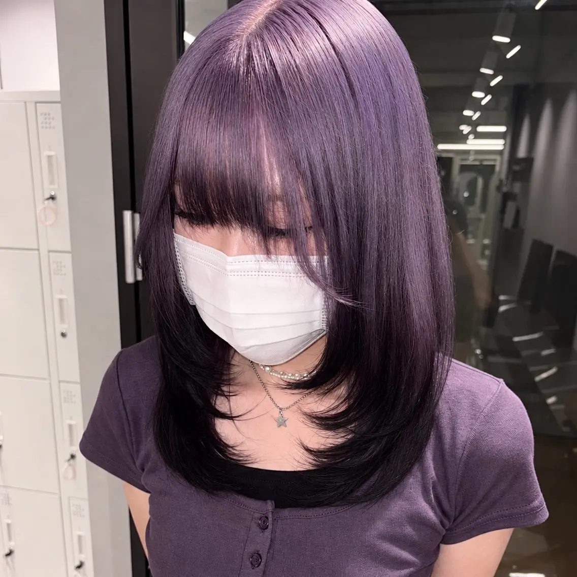 ミディアム ヘアカラー 大阪/デザインカラー / 寒色カラー/ノナのヘアスタイル