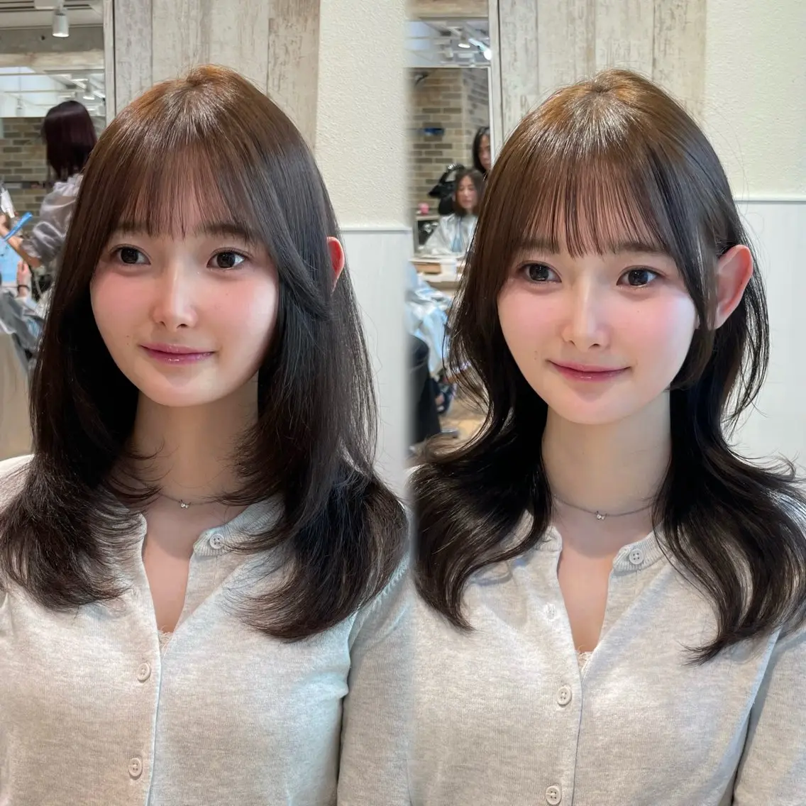 【🌟新規限定割引メニュー🌟】カット+カラー(アミノケアカラー)+美髪トリートメント(シャンプー&ブロー込)の写真