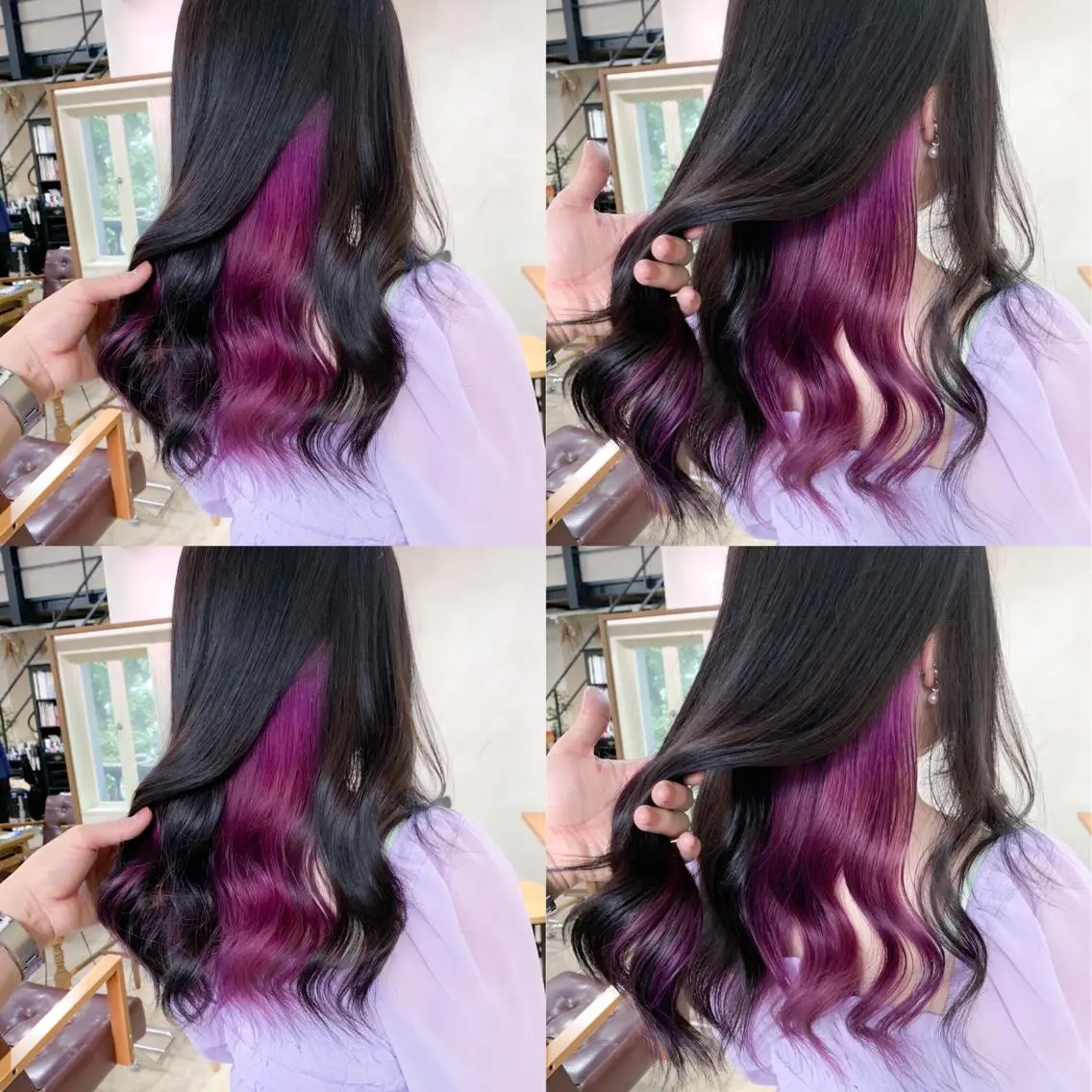 セミロング カラー カシス ピンクカラー ヘアカラー トリートメント トリートメント /カラー/NAOKIのヘアスタイル