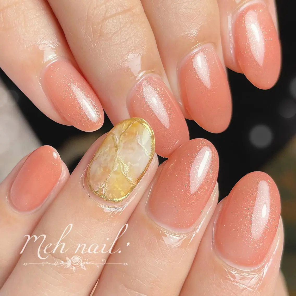 ネイル アートネイル Healing nail 杢のネイルデザイン