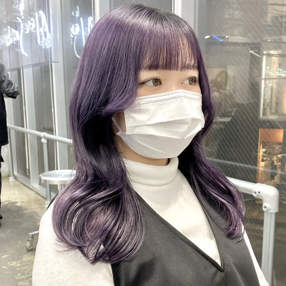 セミロング カラー ヘアアレンジ 💗💗韓国レイヤー yu-ki💗💗のヘアスタイル