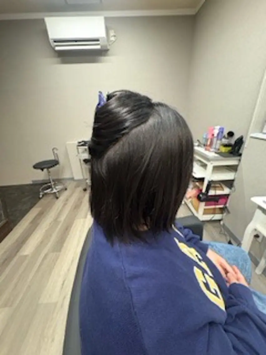 ミディアム 縮毛矯正 川村 まさ子のヘアスタイル