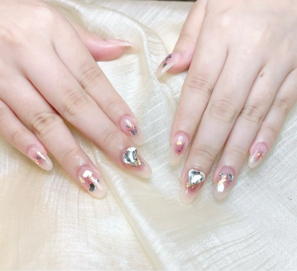 ネイル ハンドネイル H3 Nail Tsuki🦋💙のネイルデザイン