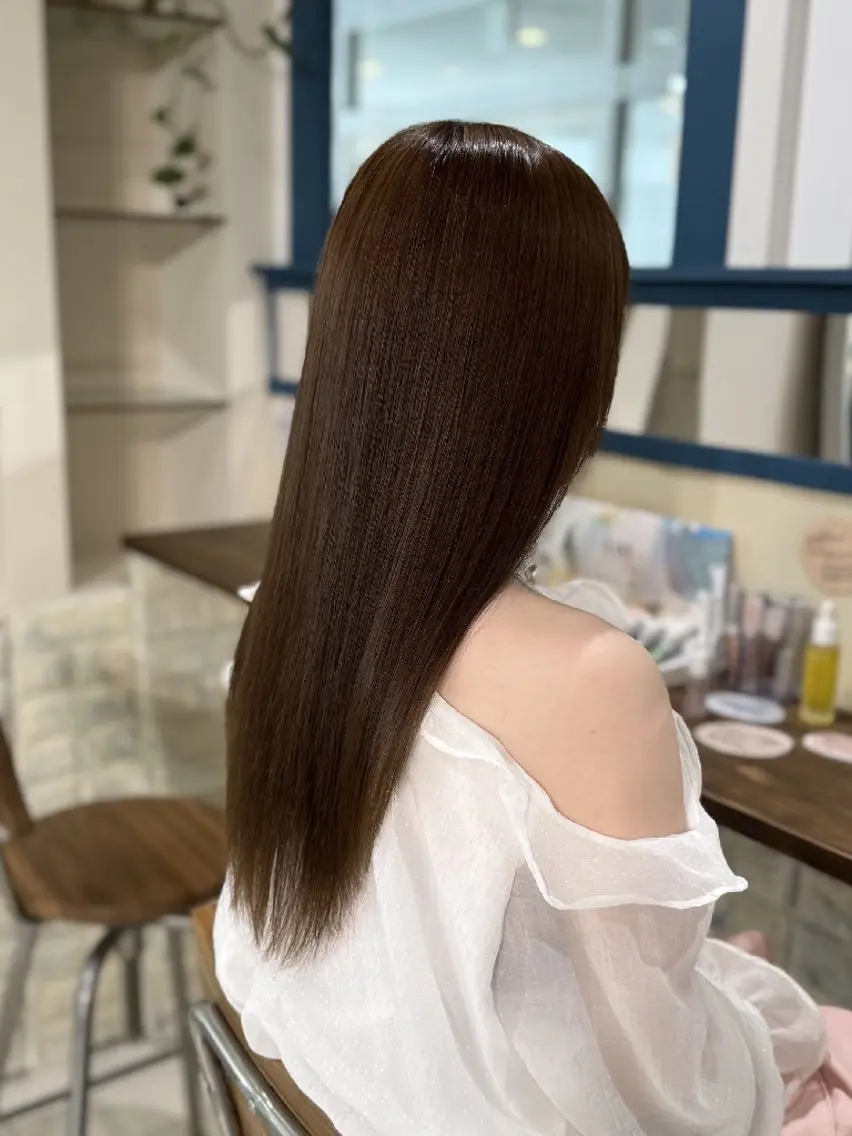 ロング カラー ベージュカラー オリーブベージュ ヘアカラー きっか海老名 カラーモデル募集中！のヘアスタイル