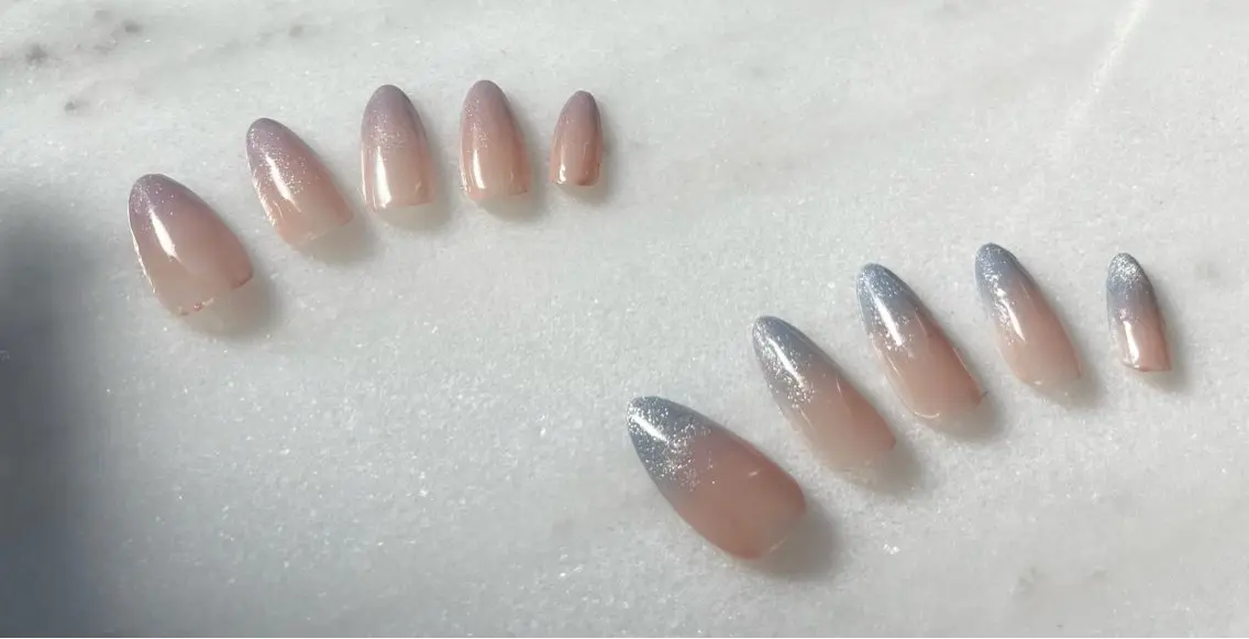 ネイル ブルー グラデーション 春ネイル 〜Pearl me〜 Michiのネイルデザイン