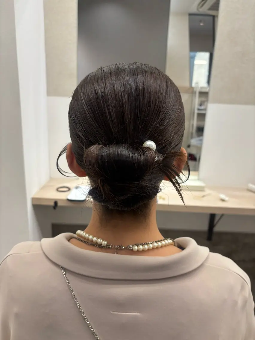 ヘアアレンジ ヘアセット ブリーチなしWカラー ヘアセット菜希のヘアスタイル