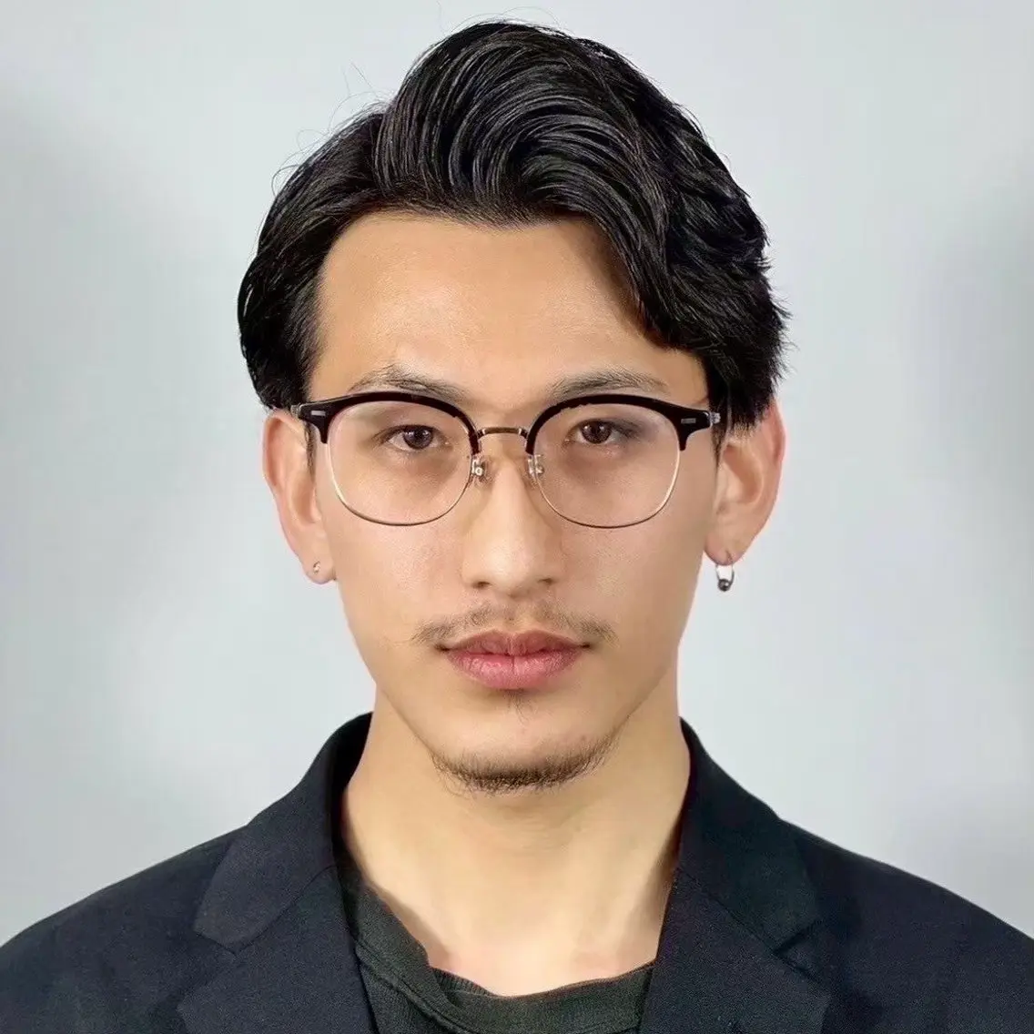 ミディアム メンズ カット ほり たつみのヘアスタイル