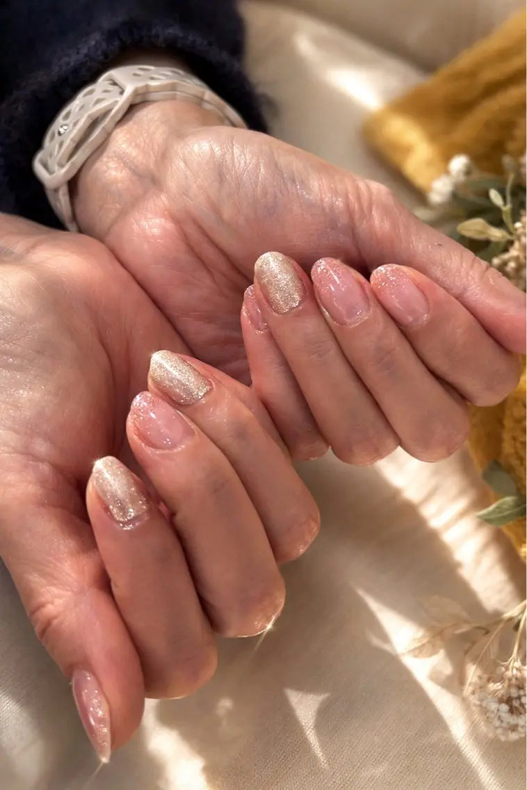 ネイル グラデーション ラメ(グリッター) MIHO nail_noahのネイルデザイン