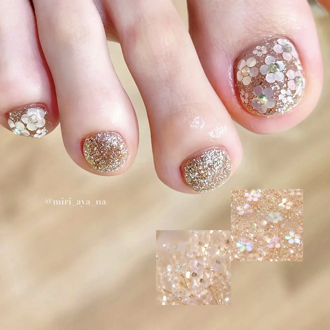 ネイル フットネイル 新宿代々木/キレイめ ちゅるん/miriのネイルデザイン