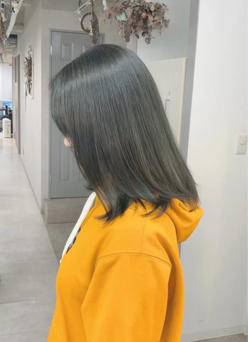 ミディアム カット ヘアカラー トリートメント Chainon 山中 拓也のヘアスタイル