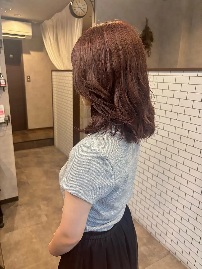 ミディアム ヘアカラー silk🐶 ayaneのヘアスタイル