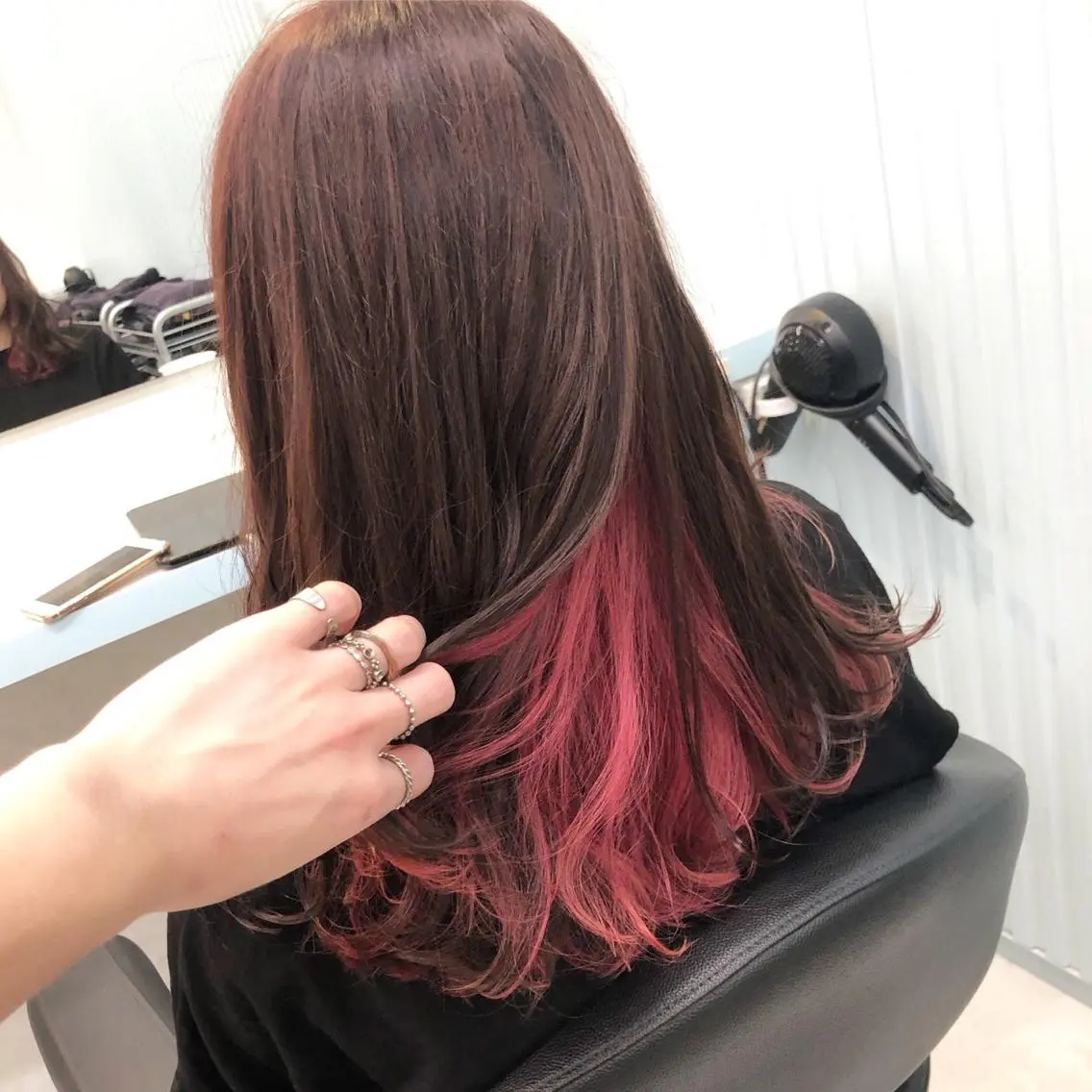 ロング カラー ピンクカラー ♡透け感カラー 大賀哲平♡のヘアスタイル