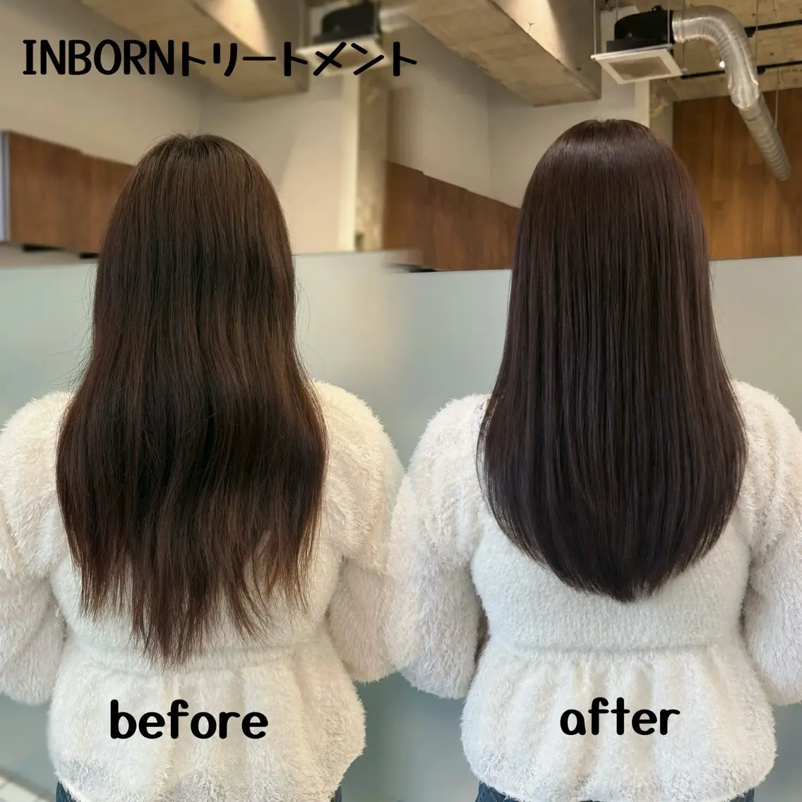 ロング カラー トリートメント カット ヘアカラー トリートメント 縮毛矯正+モテカラー 🎀✨MIHOのヘアスタイル