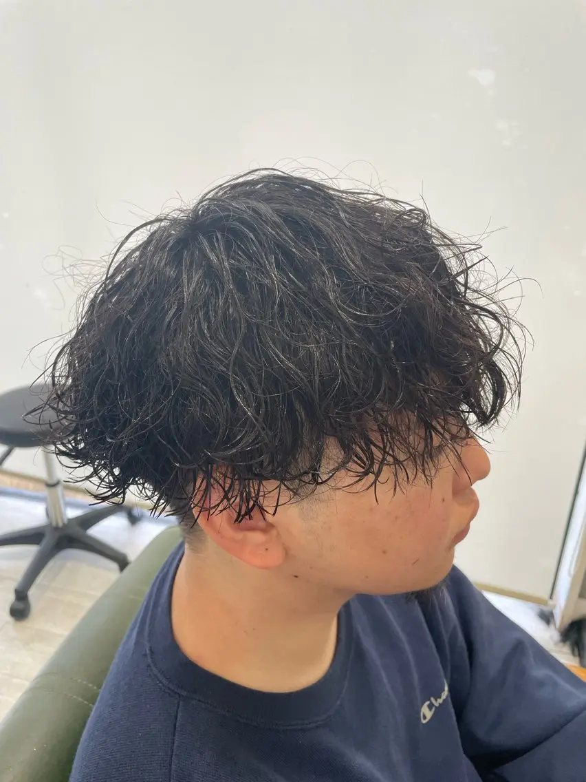 メンズ カット パーマ カトウ ジュンヤのヘアスタイル