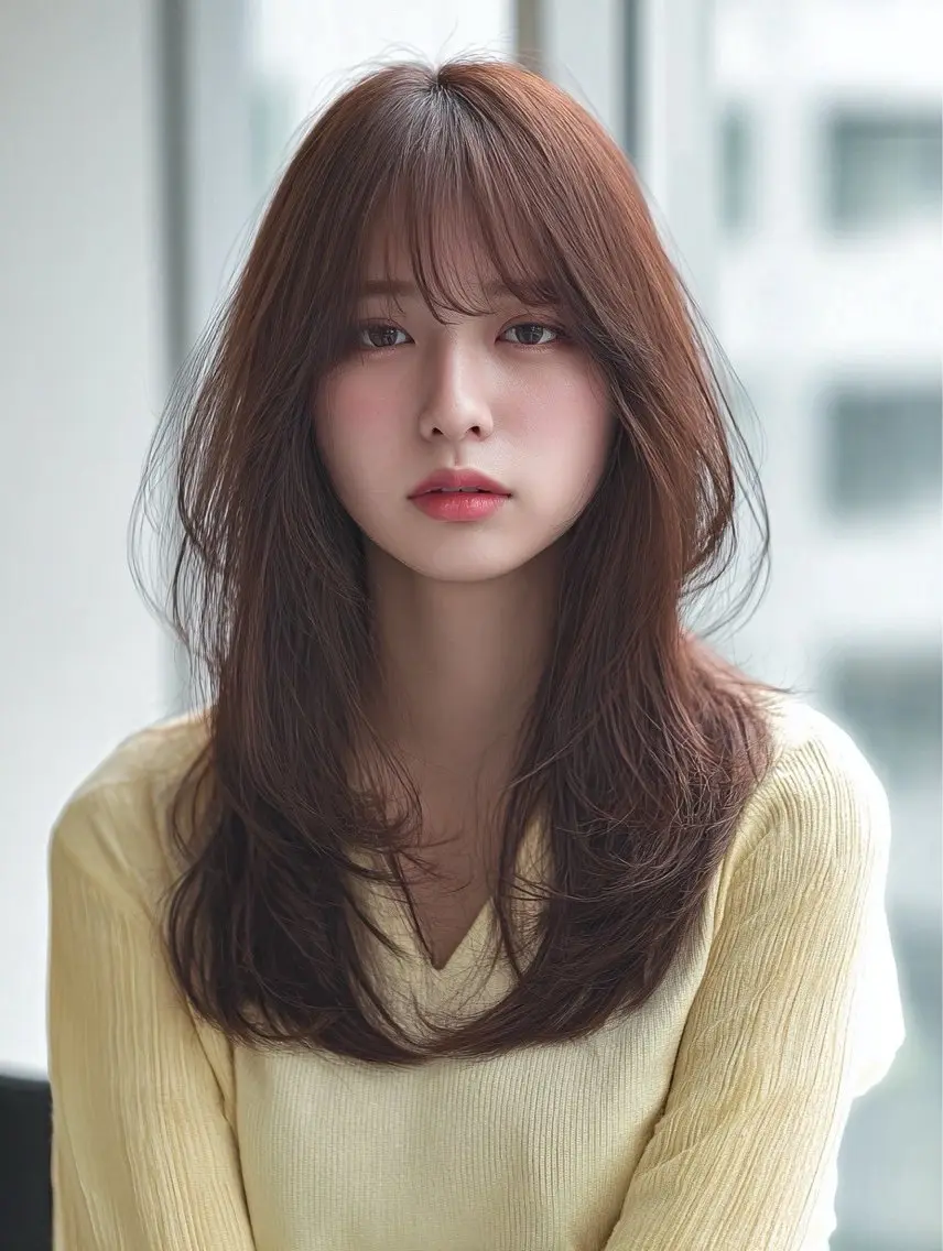 ロング カラー ヘアカラー 韓国×艶ハイトーンが かわいい✨️リオ🍒のヘアスタイル
