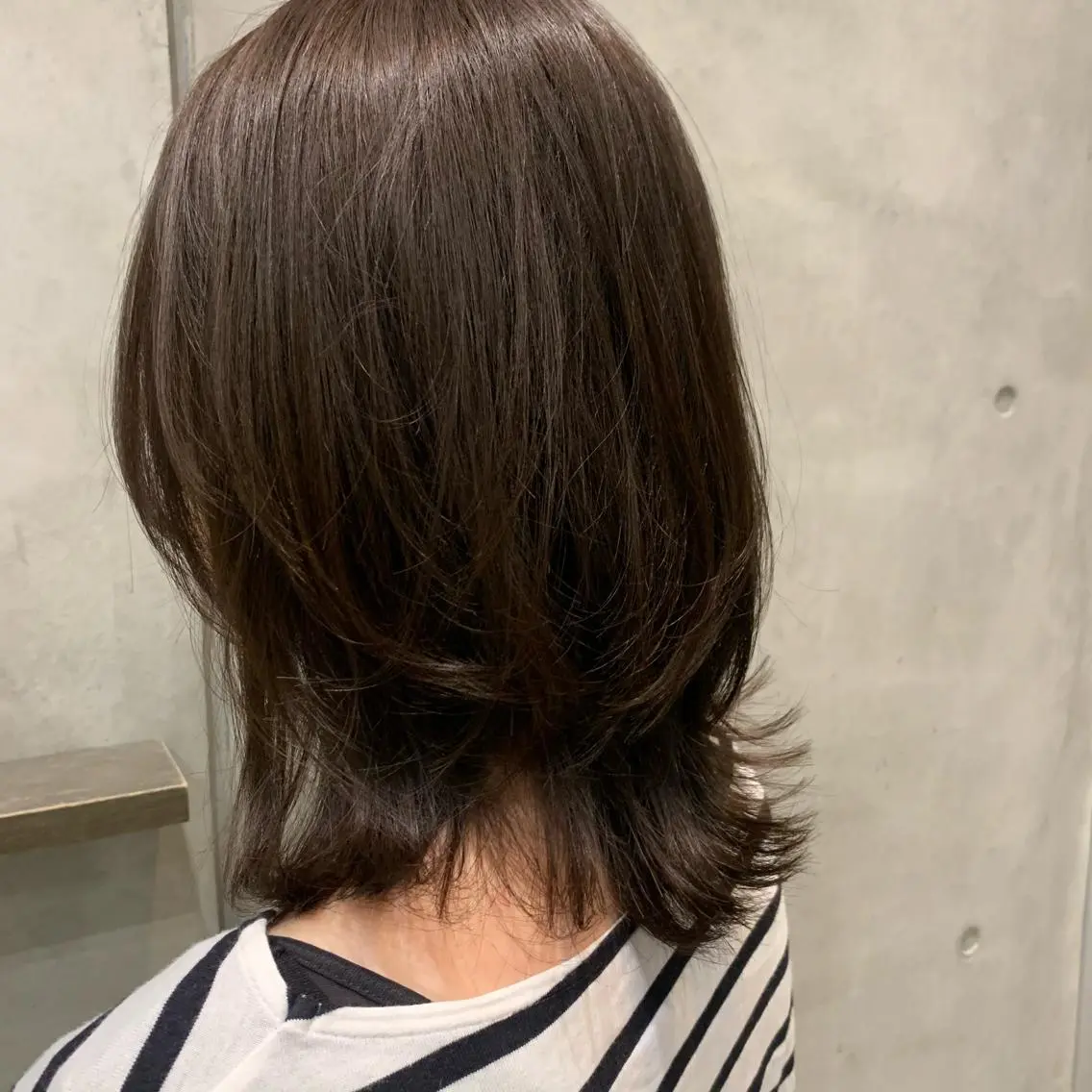 ミディアム カラー カット ヘアカラー 金田 ありさのヘアスタイル