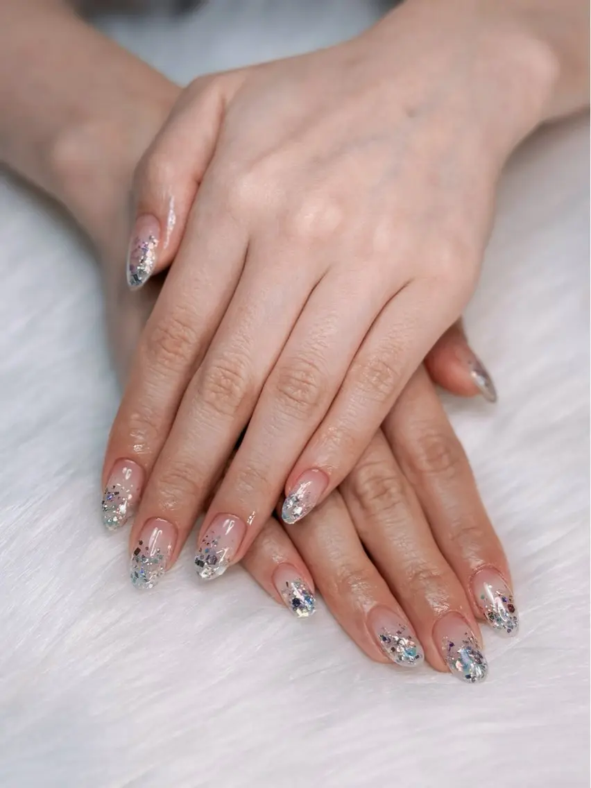 ネイル フラッシュネイル ジェルネイル ラメ(グリッター) ロングネイル マグネットネイル nail sideraのネイルデザイン